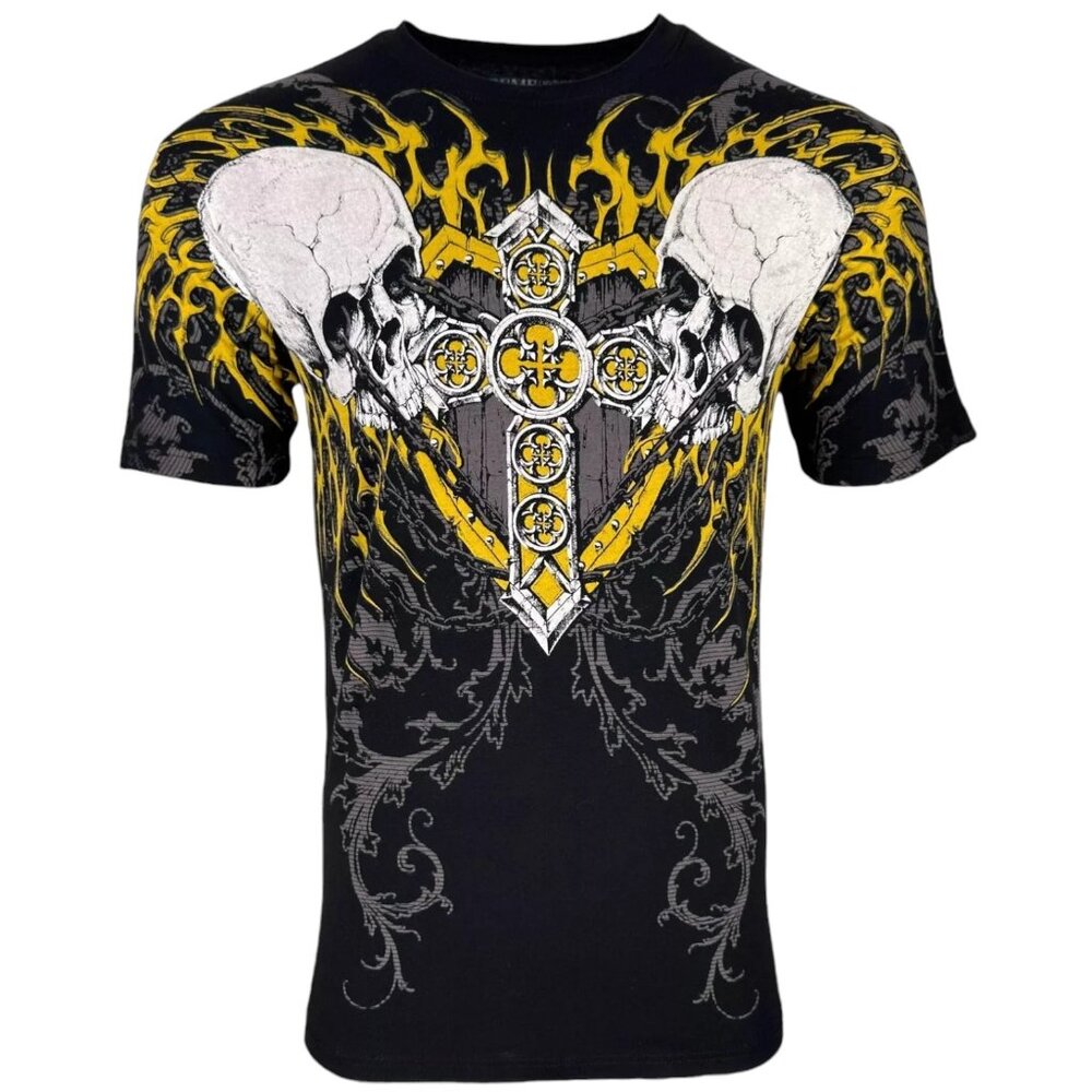 Xtreme Couture by Affliction Men's T-Shirt Repenter Skull Biker Y2K S-5XL